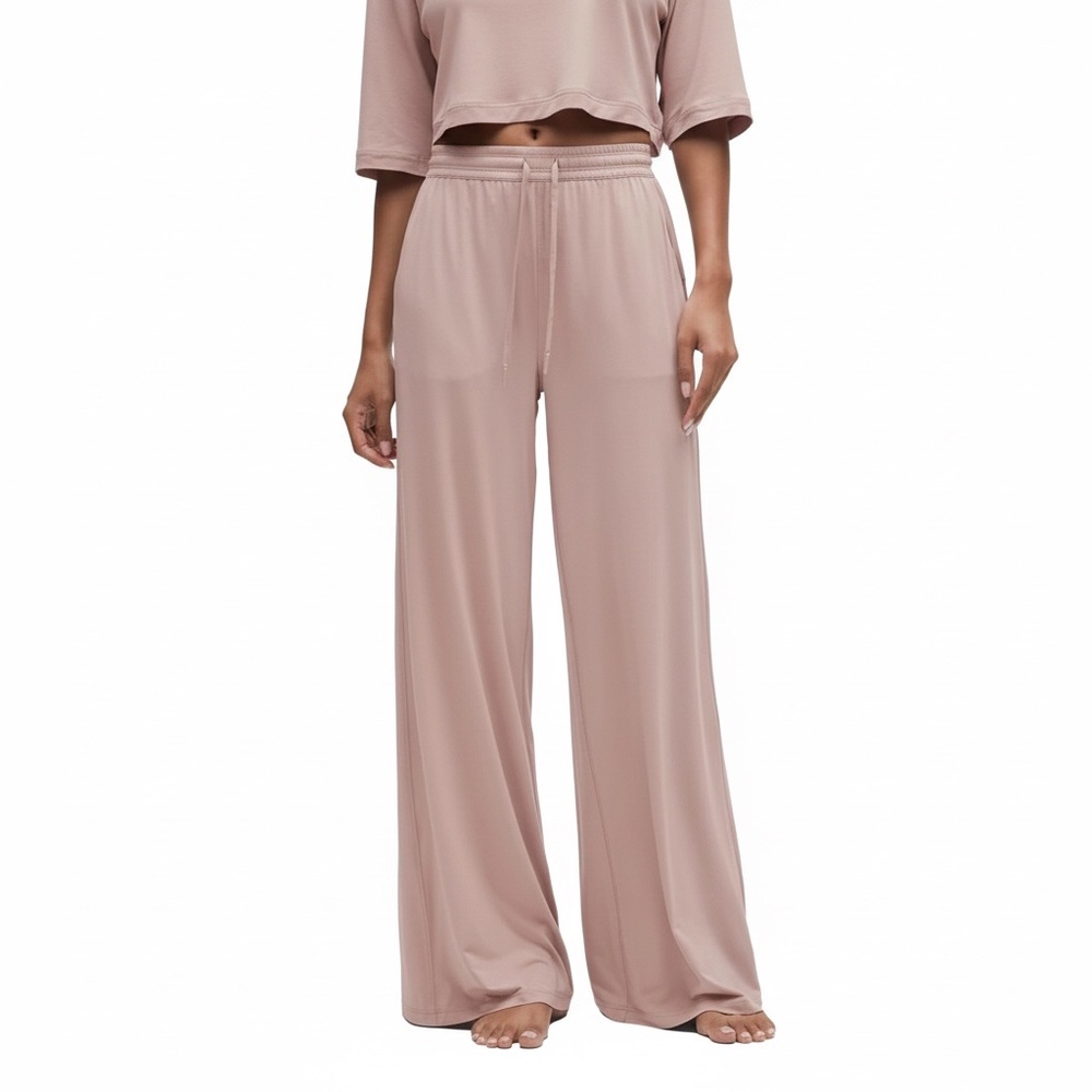 NWT Lululemon Modal High-Rise Wide-Leg Lounge Pant size 4 Misty Shell